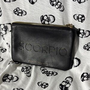 Sephora “Scorpio” Black Cosmetic Bag with Gold Accents